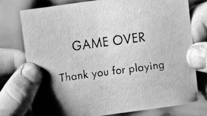 Game over Thank you for playing