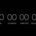 countdown uhr 1 sekunde vor null